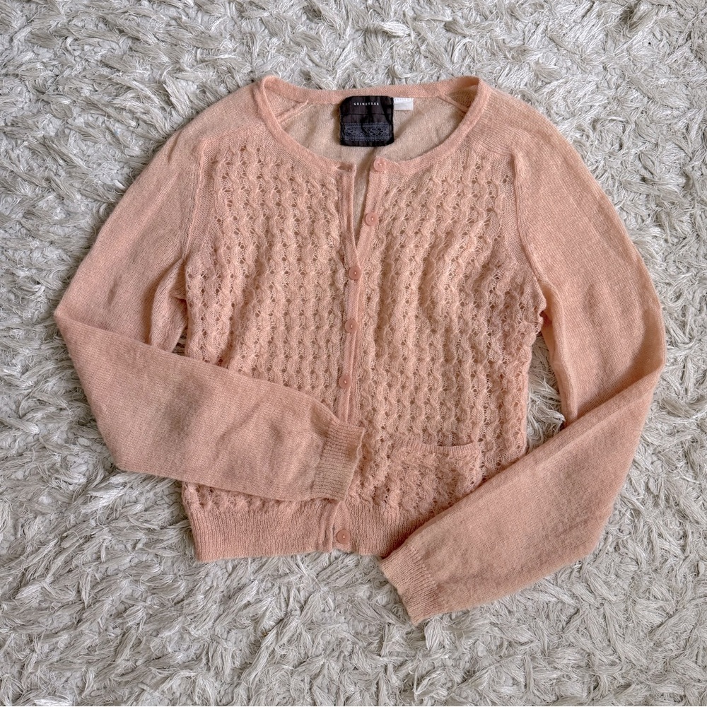 Lovely, lightweight crocheted Anthropologie cardigan